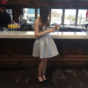 Neoprene striped garden dress